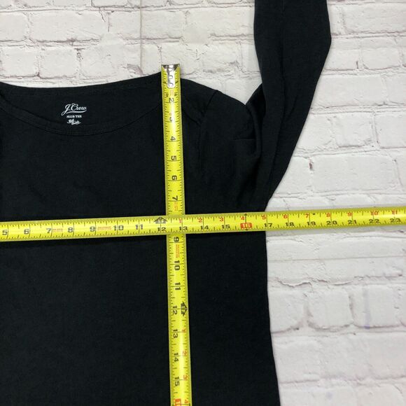 J. Crew Women Cotton Slub Tee T-Shirt Top Size Extra Small XS Black B254 -3 - Picture 4 of 13